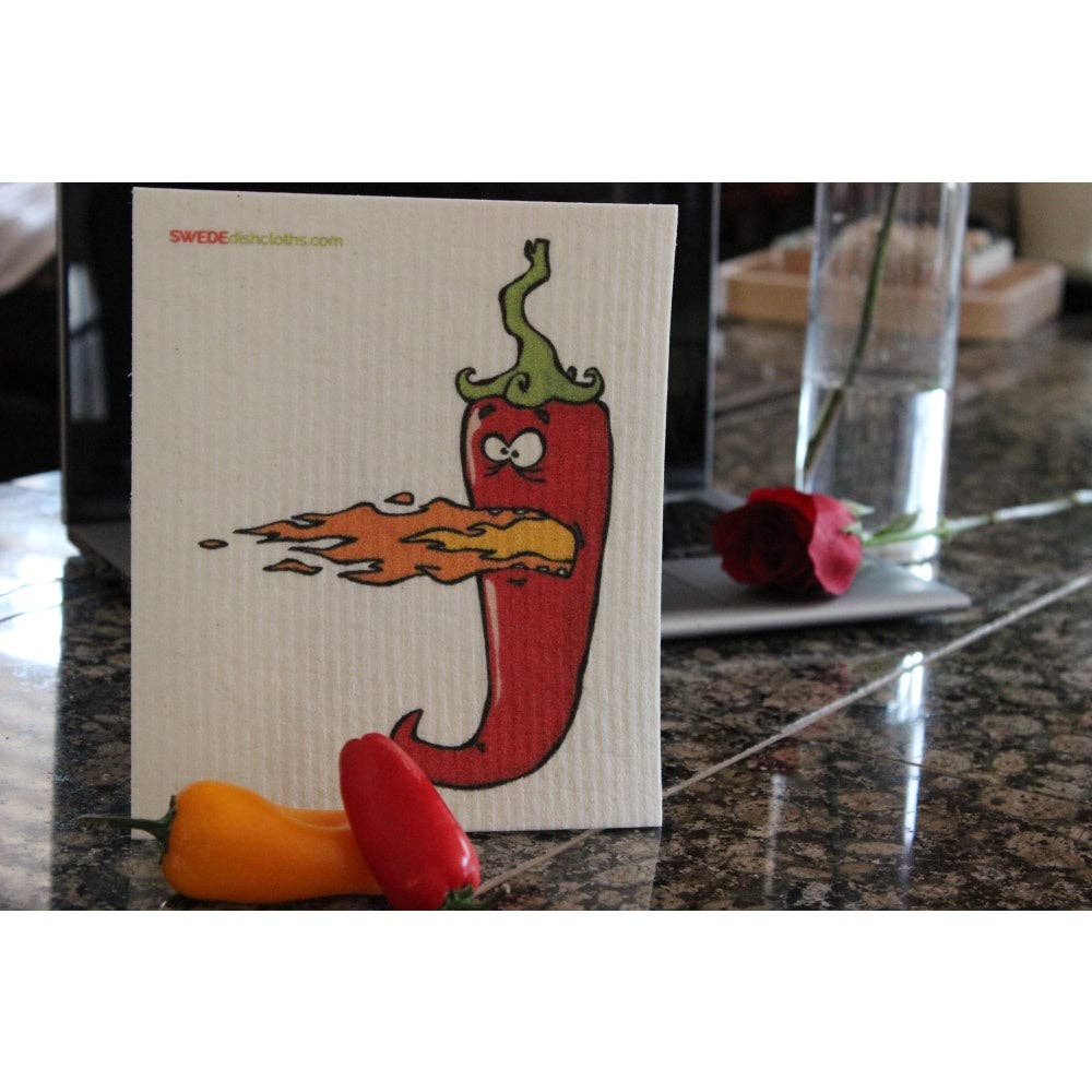 Swedish Dishcloth Hot Chili Pepper - Wiggle & Ding