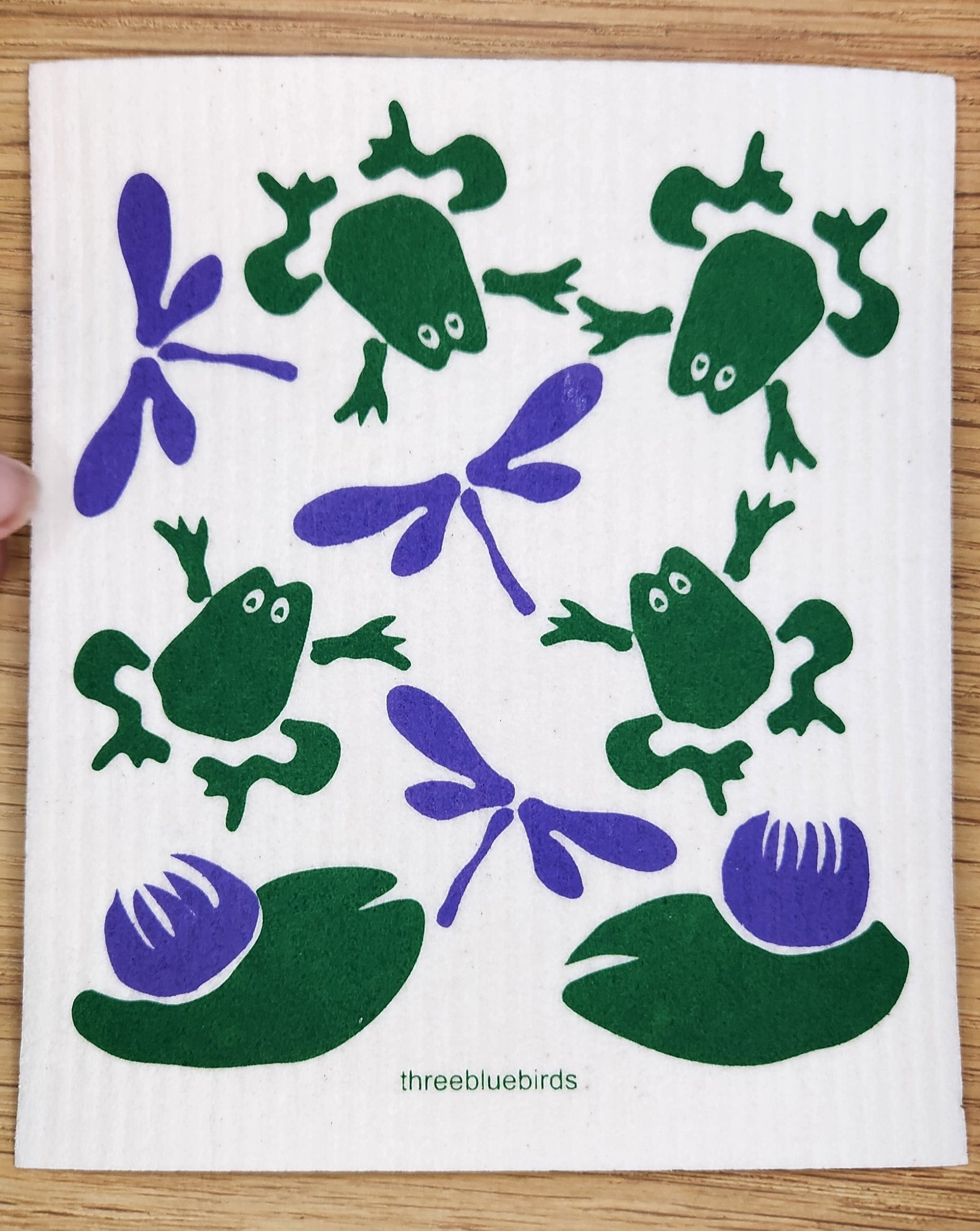 Swedish Dishcloth Frog Pond - Wiggle & Ding