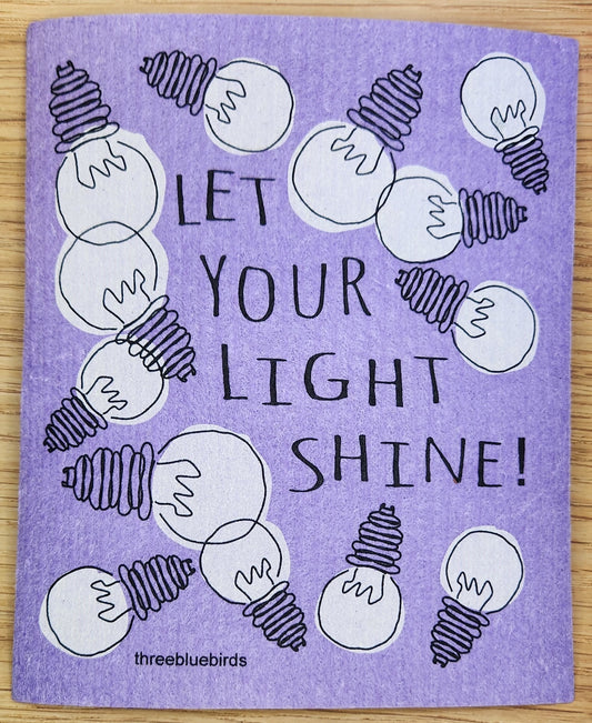 Swedish Dishcloth Let Your Light Shine! - Wiggle & Ding