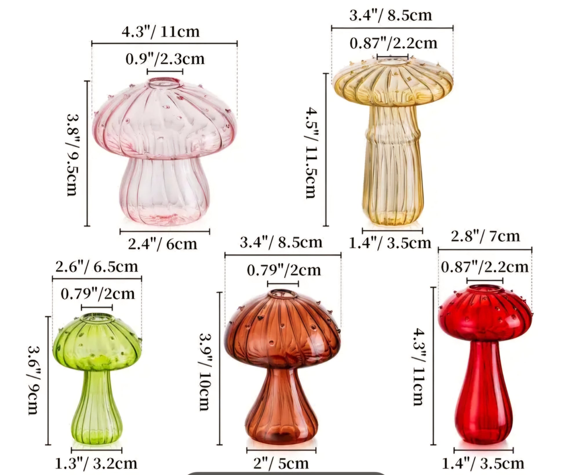 Mushroom Vase /Propagation Vase - Wiggle & Ding