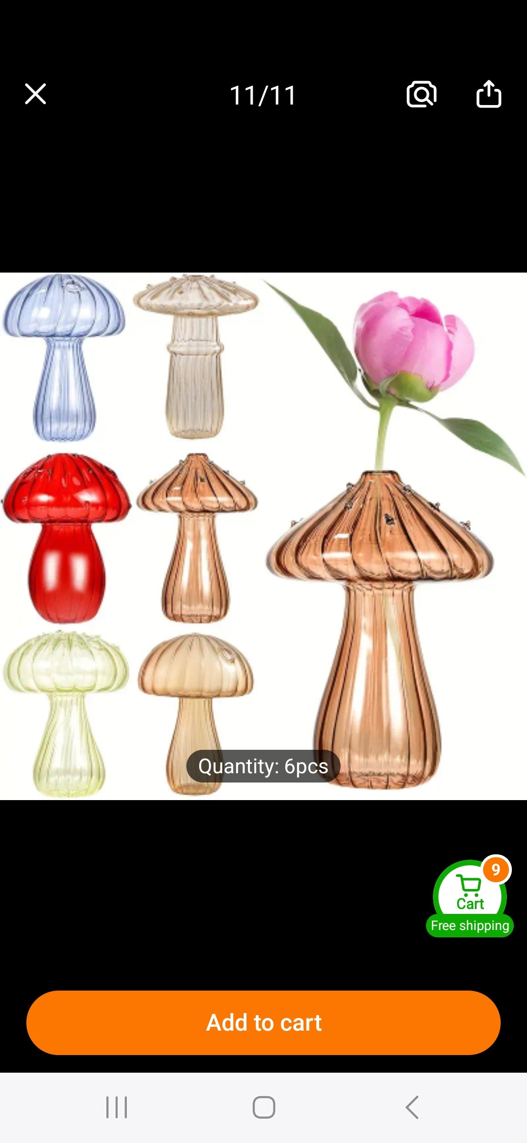 Mushroom Vase /Propagation Vase - Wiggle & Ding