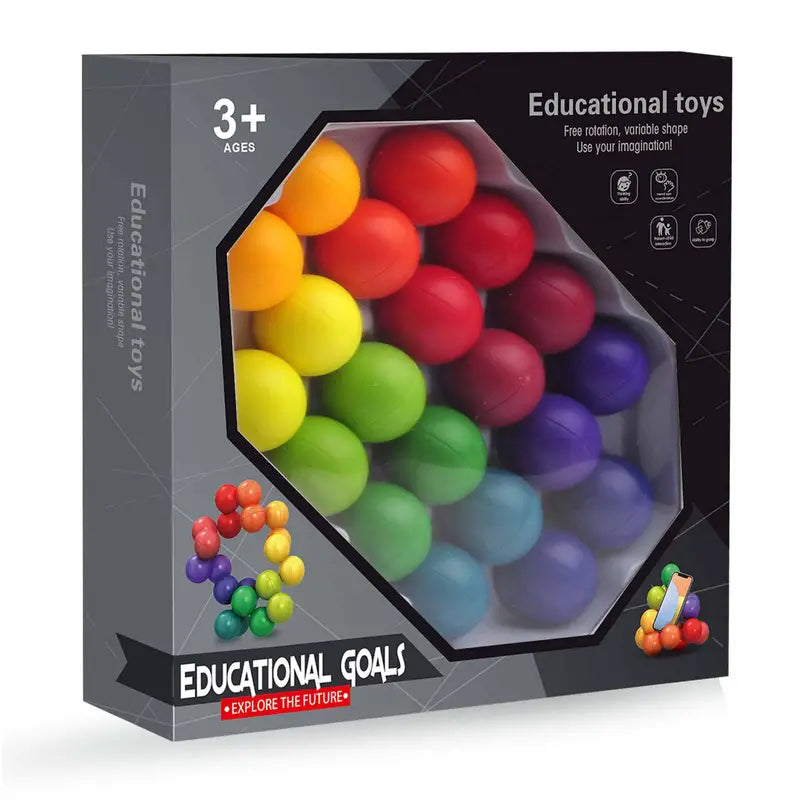 Rainbow Ball Educational Sensory Toy - Wiggle & Ding