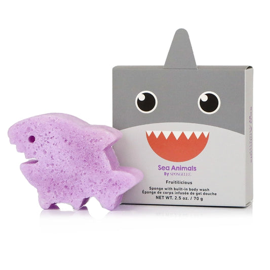 Spongelle Shark KIds Bath Sponge - Wiggle & Ding