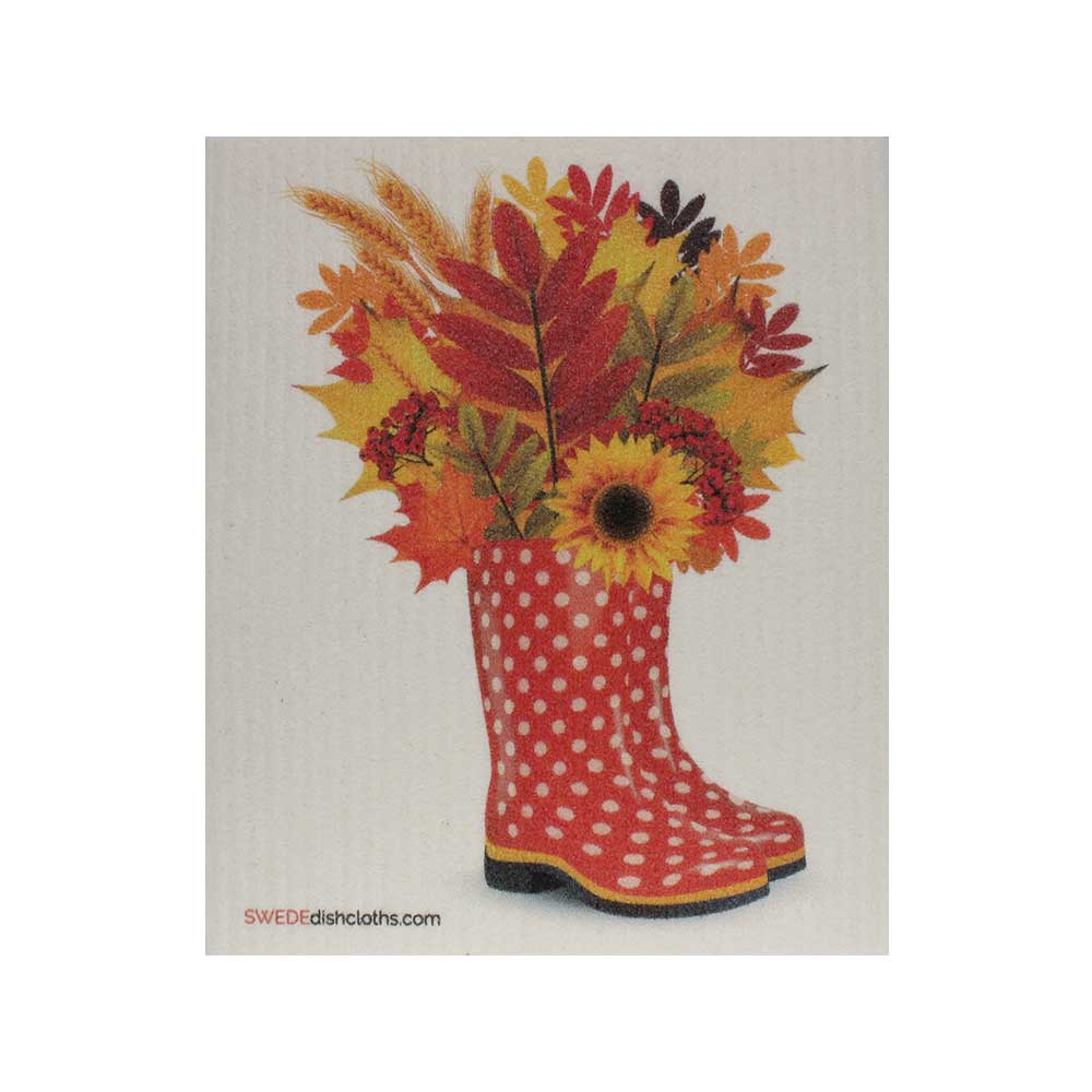 Swedish Dishcloth Autumn Boots - Wiggle & Ding