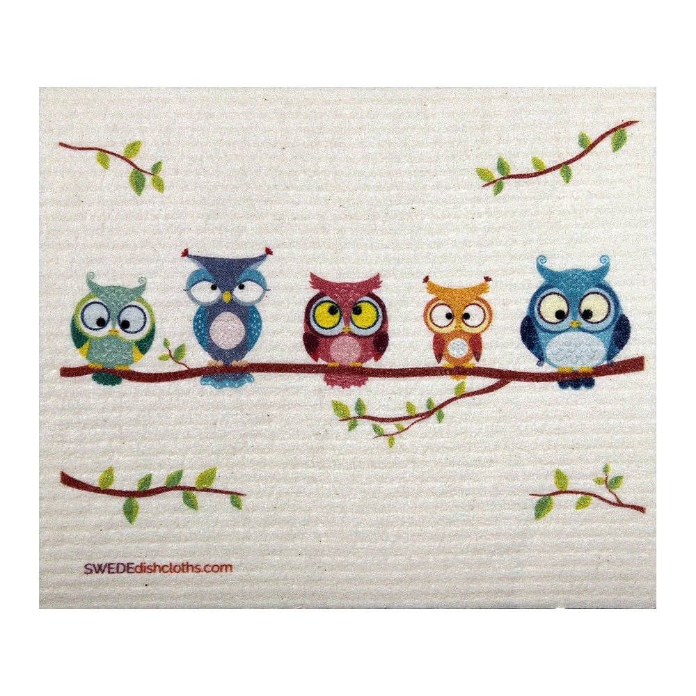 Swedish Dishcloth Owl Friends - Wiggle & Ding