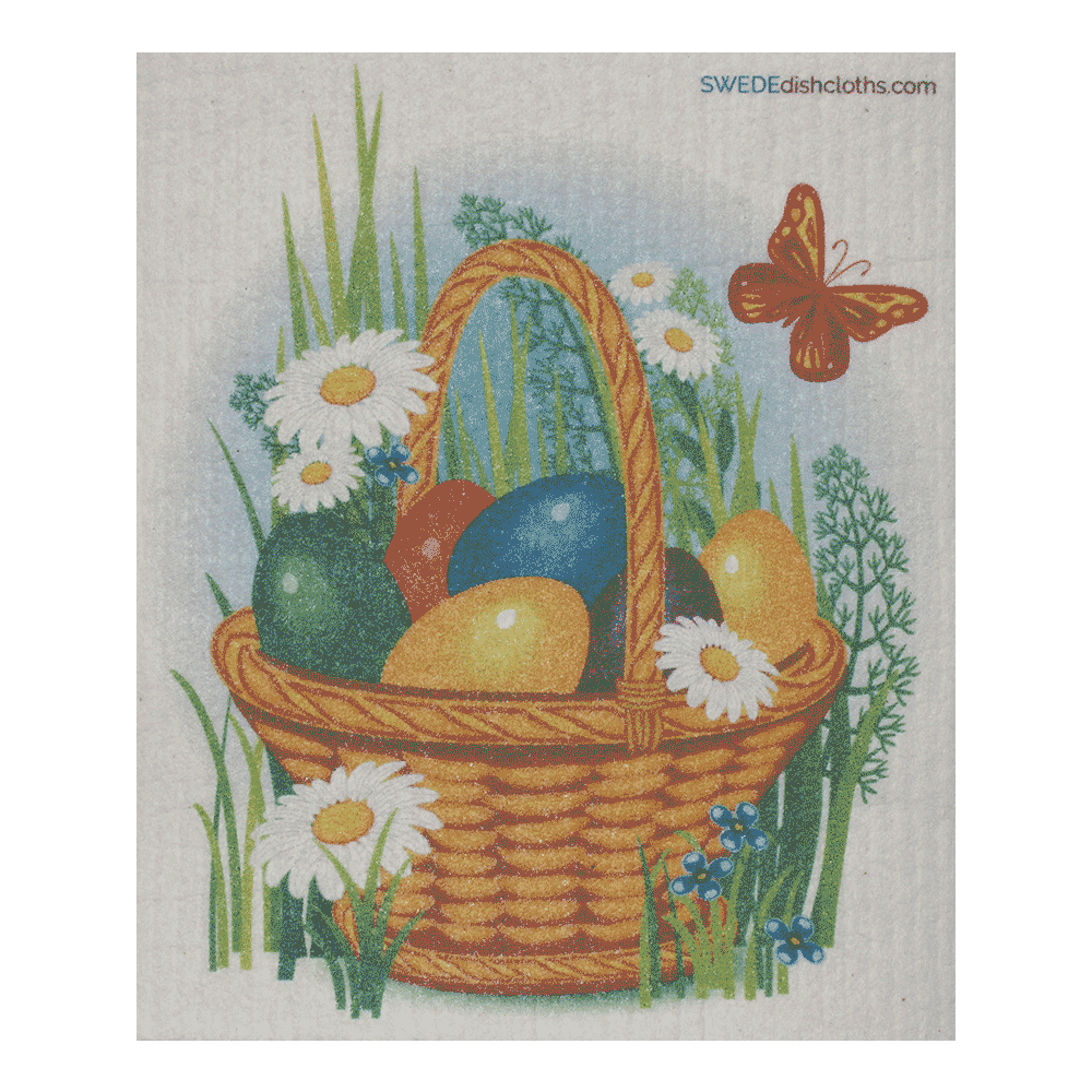 Swedish Dishcloths Easter Basket - Wiggle & Ding