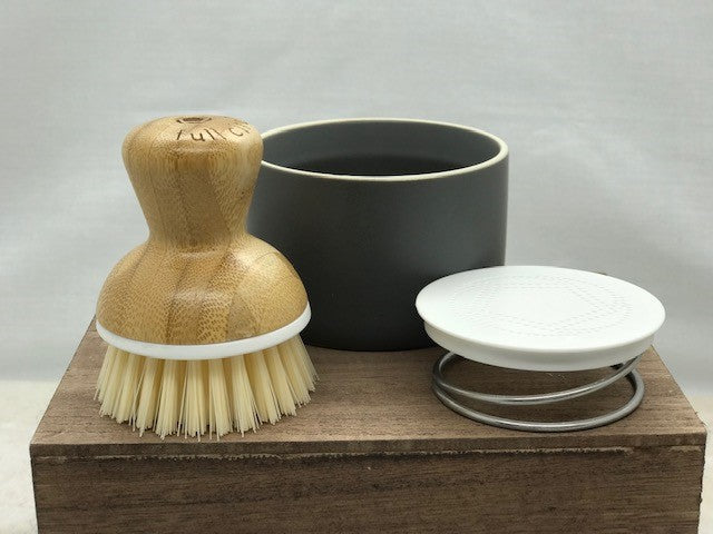BUBBLE UP  Ceramic soap dispenser, Ceramic soap dish, Bamboo brush