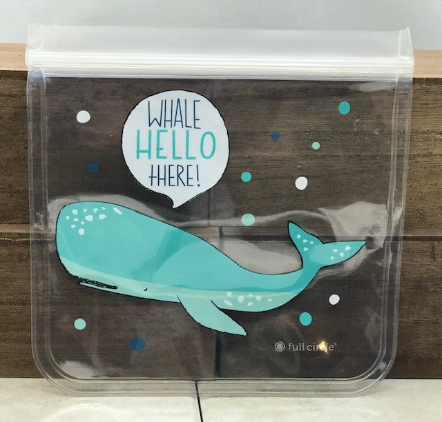 ZIPTUCK WHALE HELLO THERE SNACK BAGS