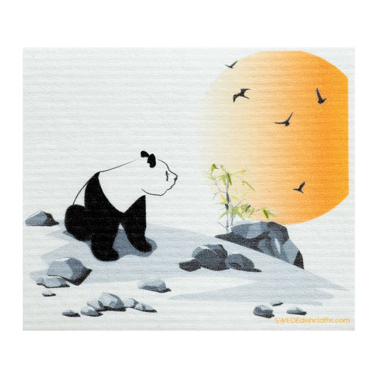 FREE SHIP! Swedish Dishcloth Panda and Birds - Wiggle & Ding
