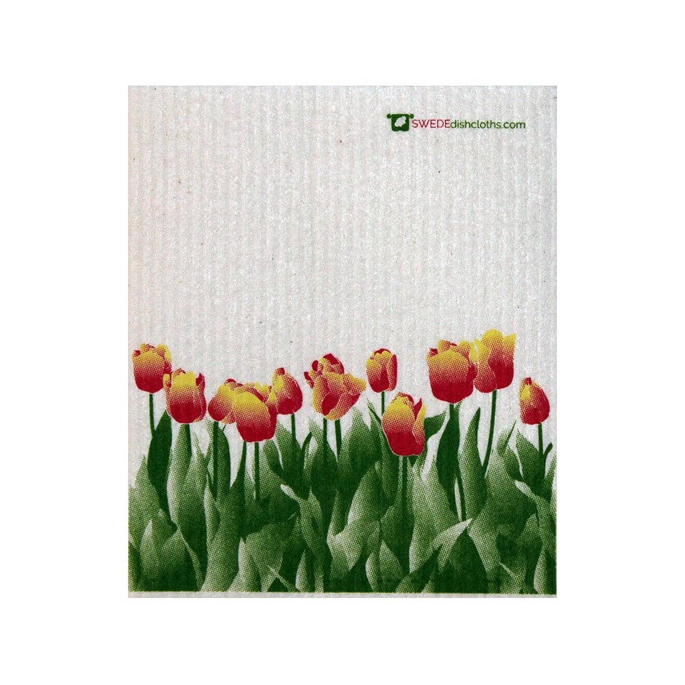 Swedish Dishcloth Orange Tulips - Wiggle & Ding